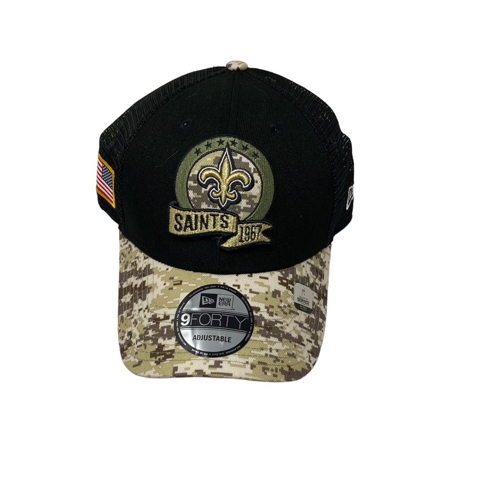 New Orleans Saints New Era Military Camo Mesh Back Adjustable Hat Cap